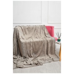 Плед однотонный серого цвета размер 220*240 186586L