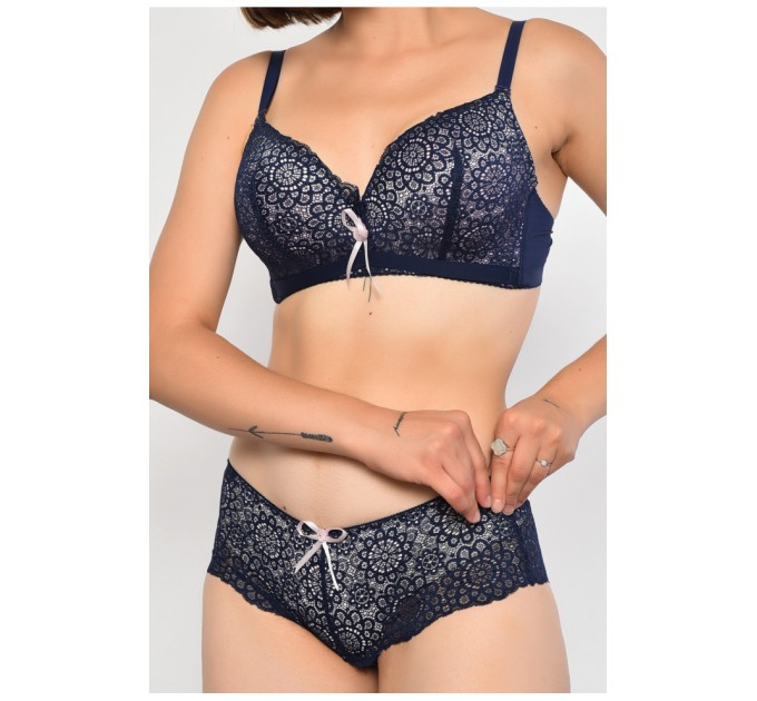 Комплект жіночий синього кольору чашка С 186592L