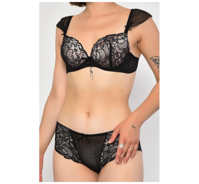 Комплект жіночий чорного кольору чашка B 186802L