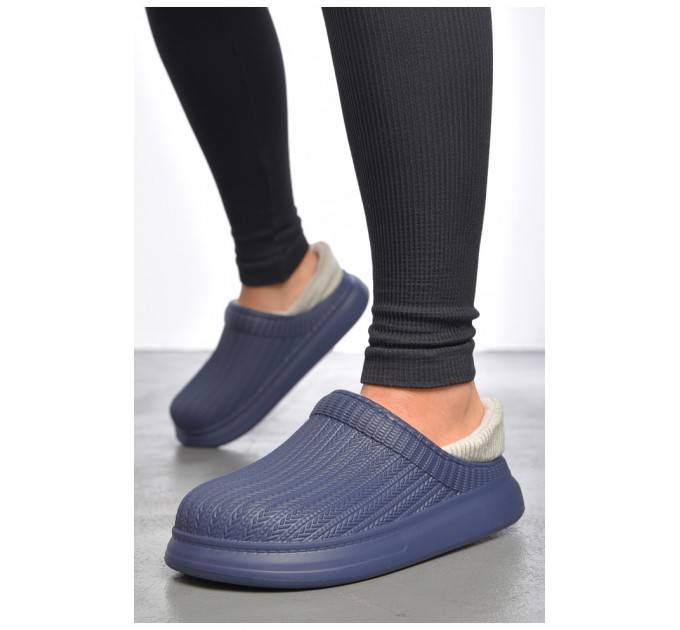 Калоші жіночі утеплені темно-синього кольору 186927L