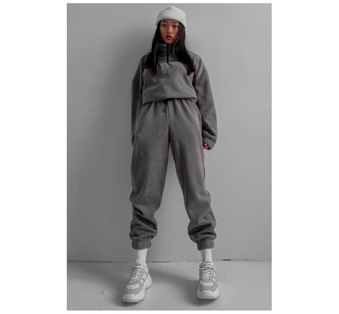 Спортивний костюм жіночий сірого кольору 187057L