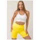 Шорти жіночі у рубчик жовтого кольору 187341L