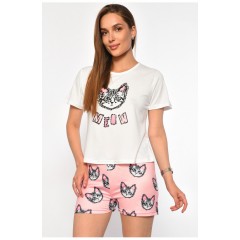 Женская пижама белого цвета с принтом 187389L