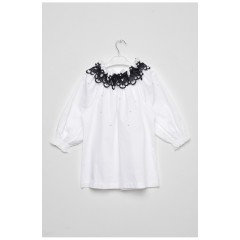 Блуза підліткова для дівчинки білого кольору 187556L
