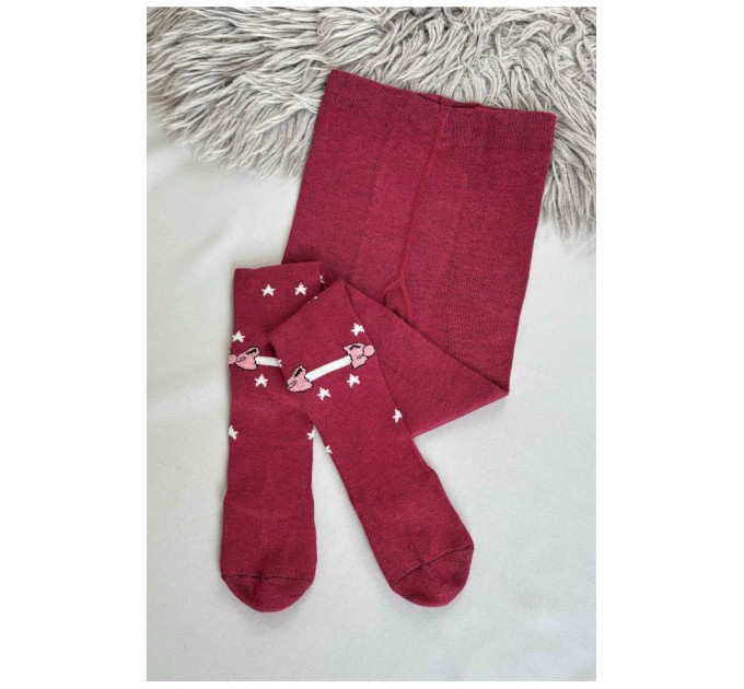 Колготы для девочки бордового цвета 187604L