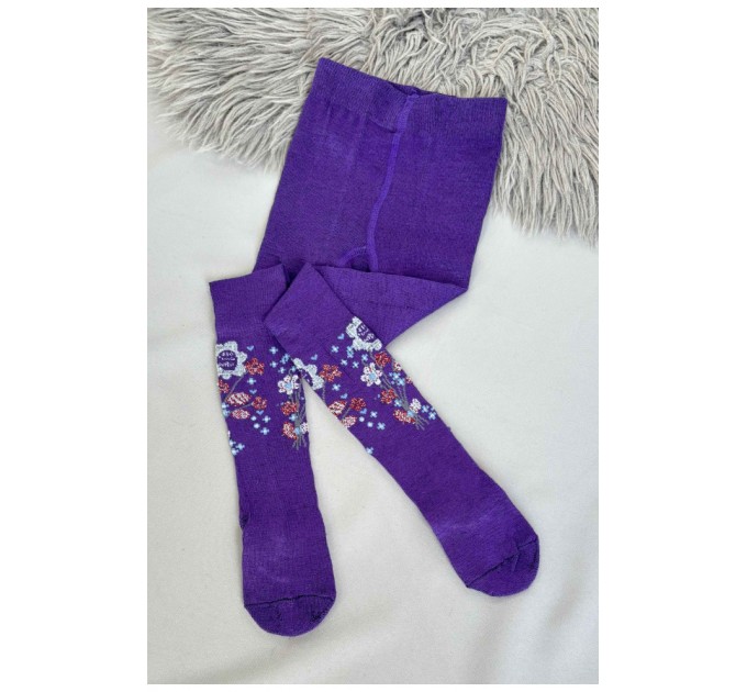Колготы для девочки фиолетового цвета 187605L
