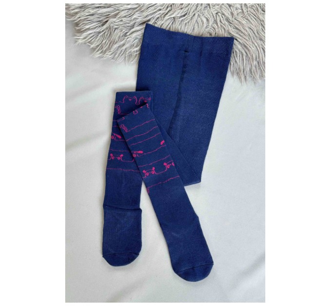 Колготи дитячі для дівчинки синього кольору 187627L