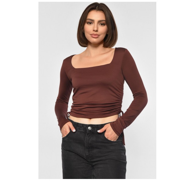 Женская кофта темно-коричневого цвета 187743L