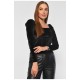 Кофта женская велюровая черного цвета 187789L