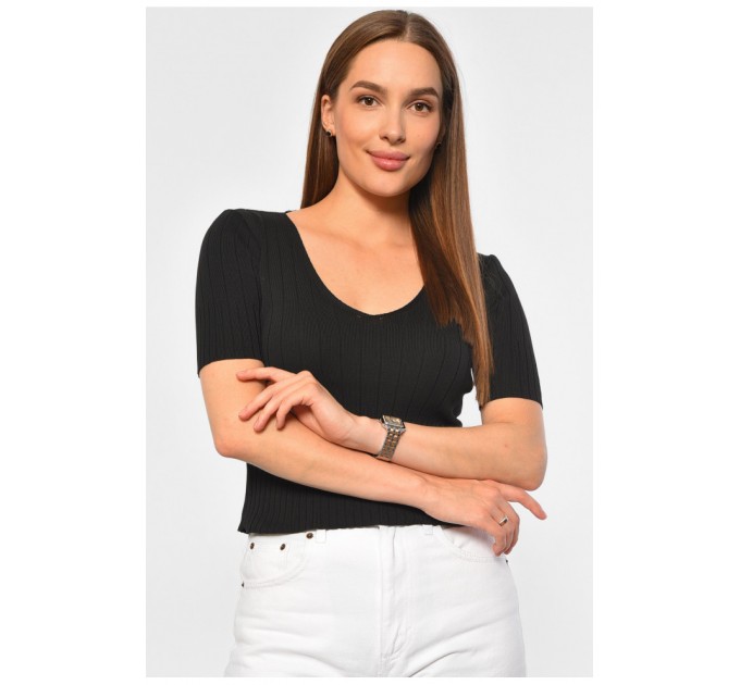 Кофта жіноча трикотажна чорного кольору 187830L