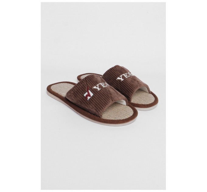 Капці кімнатні чоловічі коричневого кольору 187908L