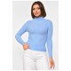 Гольф женский однотонный голубого цвета 188246L