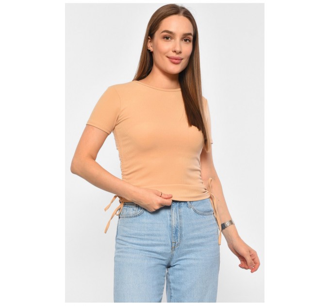 Женская футболка бежевого цвета 188351L