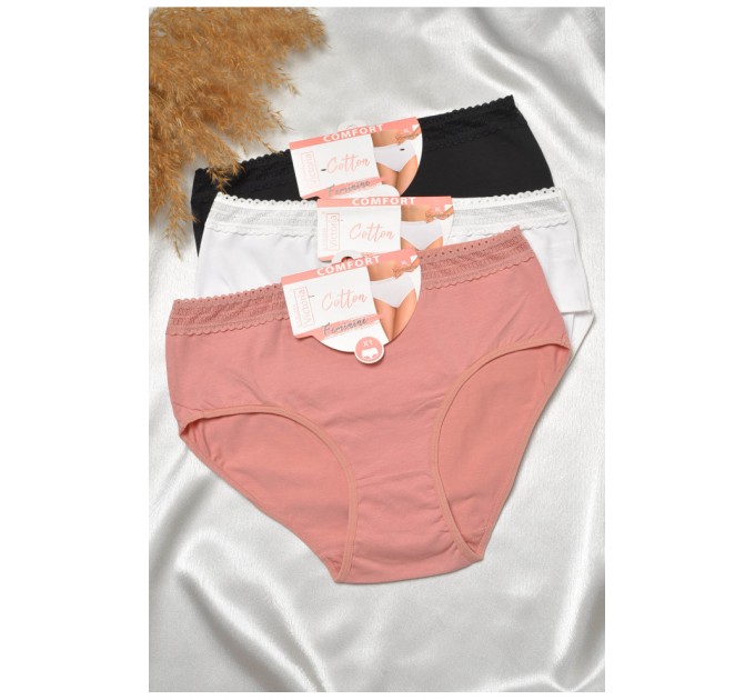 Набор женских трусов полубатальных 3 штуки 188570L