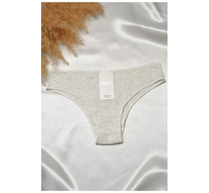 Труси жіночі в рубчик однотонні сірого кольору 188636L