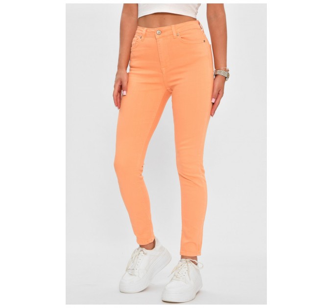 Джинси жіночі помаранчевого кольору 188694L