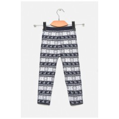 Демисезонные лосины для девочки темно-синего цвета 189074L