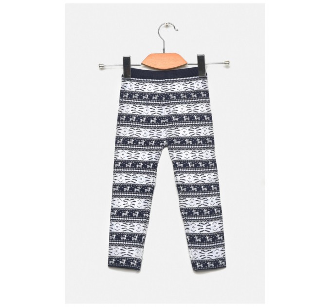 Демисезонные лосины для девочки темно-синего цвета 189074L