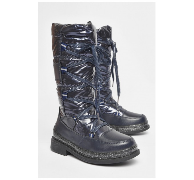 Сапоги зимние детские темно-синие 189256L