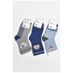 Набір дитячих махрових шкарпеток для хлопчика 3 штуки 189487L