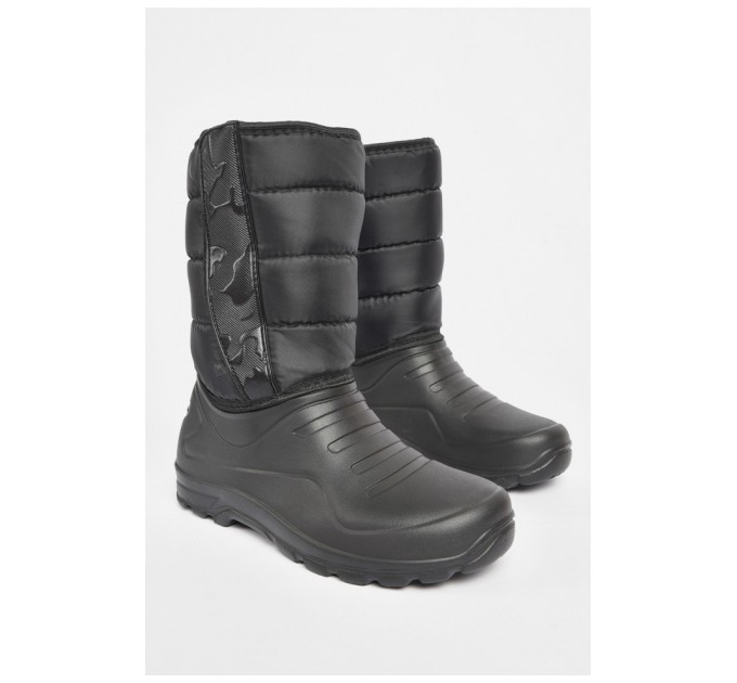 Дутики чоловічі піна на хутрі чорного кольору 189761L