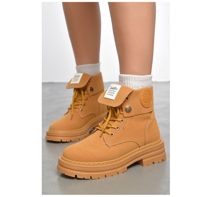 Черевики жіночі демісезонні пісочного кольору 189836L