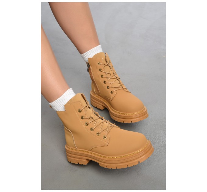 Черевики жіночі демісезонні пісочного кольору 189844L