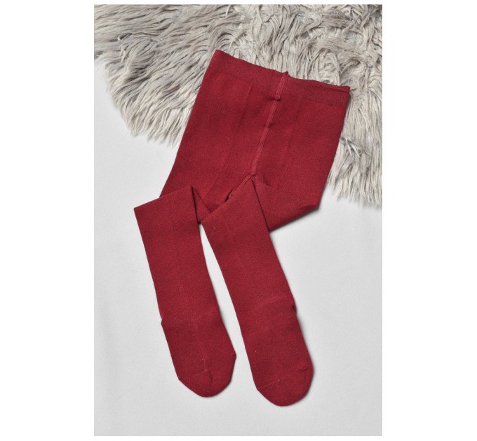 Колготи дитячі для дівчинки бордового кольору 189869L