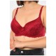Бюстгальтер жіночий бордового кольору чашка D 189944L