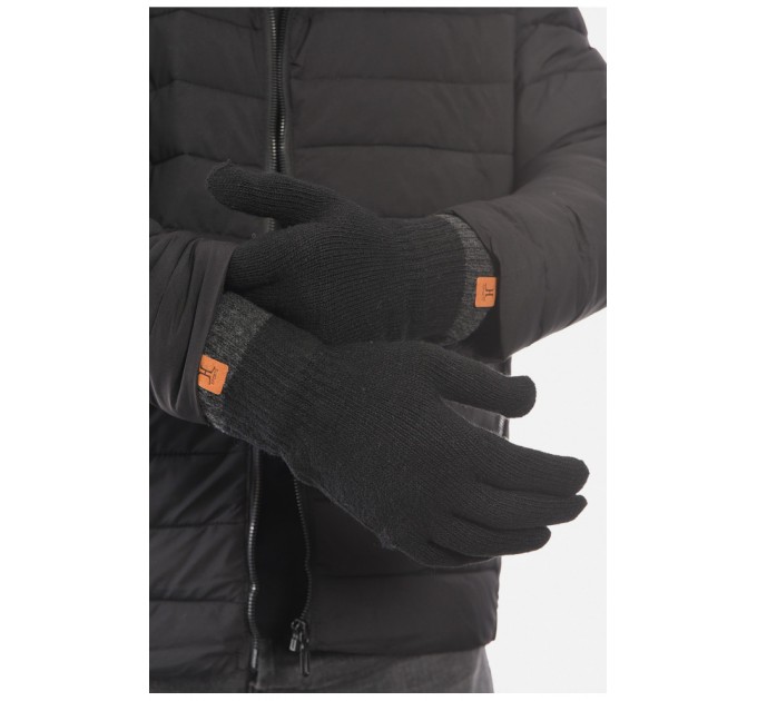 Перчатки мужские акриловые утепленные черного цвета 190029L