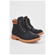 Ботинки детские черного цвета на шнуровке 190230L