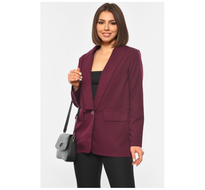 Жіночий піджак однотонний фіолетового кольору 190481L