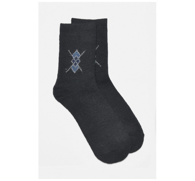 Шкарпетки чоловічі махрові ангорові чорного кольору 190517L