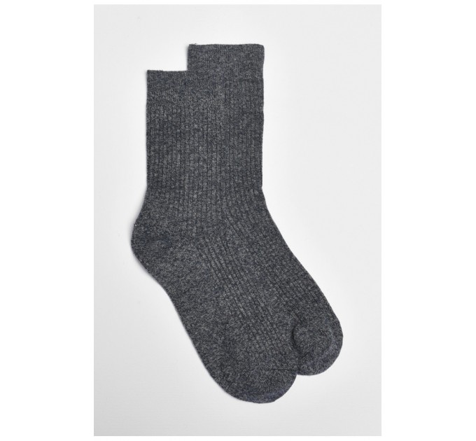 Шкарпетки чоловічі махрові на верблюжій вовні темно-синього кольору 190559L