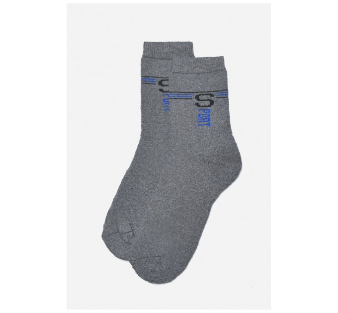 Шкарпетки чоловічі махрові сірого кольору 190670L