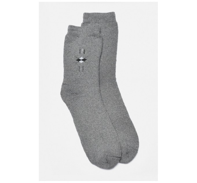 Шкарпетки чоловічі махрові сірого кольору 190686L
