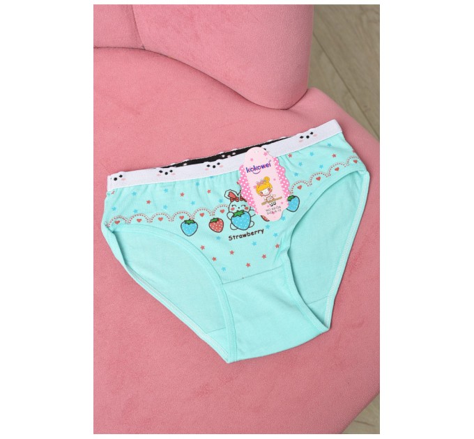 Трусики дитячі для дівчинки зеленого кольору з малюнком 190741L