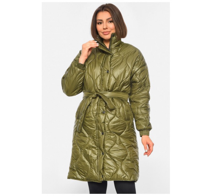 Куртка жіноча демісезонна кольору хакі 190843L