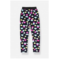 Лосини дитячі велюрові для дівчинки з начісом темно-синього кольору 191076L