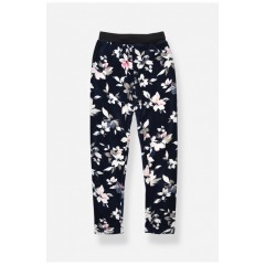 Лосины детские велюровые для девочки с начесом темно-синего цвета 191077L