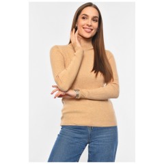 Гольф женский однотонный бежевого цвета 191247L