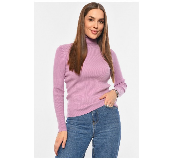 Гольф женский однотонный фиолетового цвета 191264L