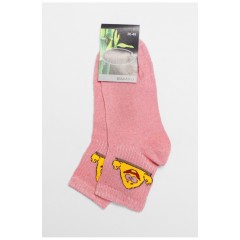 Шкарпетки підліткові рожевого кольору з малюнком 191598L
