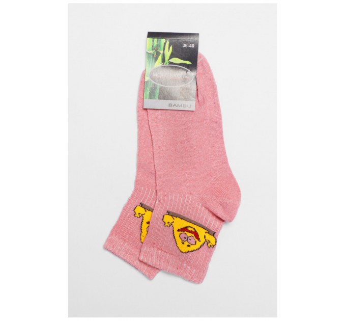 Шкарпетки підліткові рожевого кольору з малюнком 191598L