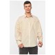 Сорочка чоловіча однотонна бежевого кольору 191648L