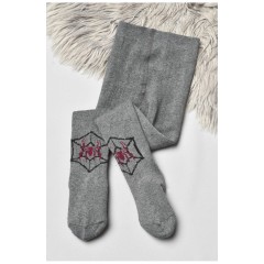 Колготи дитячі махрові для хлопчика сірого кольору з малюнком 191680L