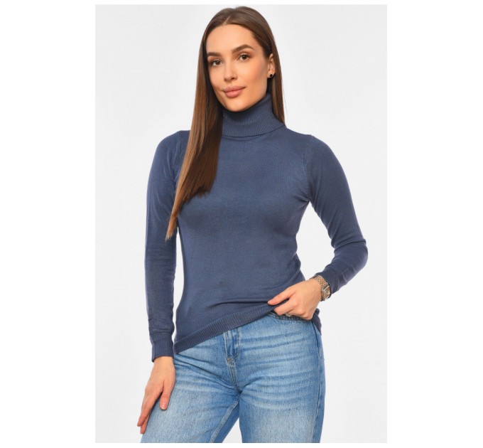 Гольф жіночий трикотажний синього кольору 191837L