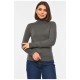 Гольф жіночий трикотажний сірого кольору 191841L Гольф жіночий трикотажний сірого кольору 191841L