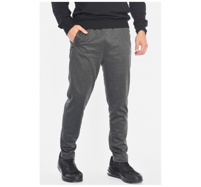Спортивные мужские брюки темно-серого цвета 192031L