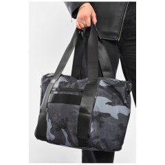 Женская сумка синего цвета с камуфляжным принтом 192088L.